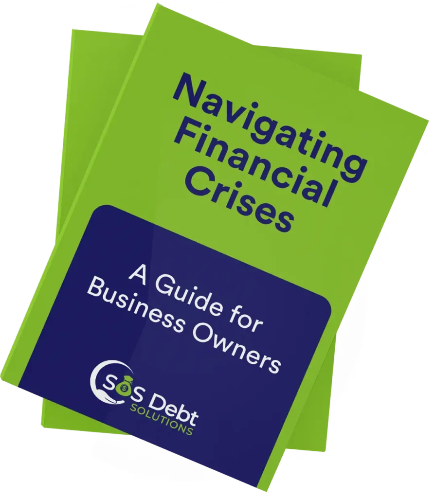 A book cover for navigating financial crises