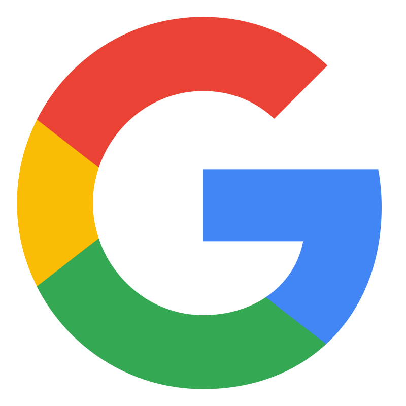 Google G logo icon with red, yellow, green and blue colored segments